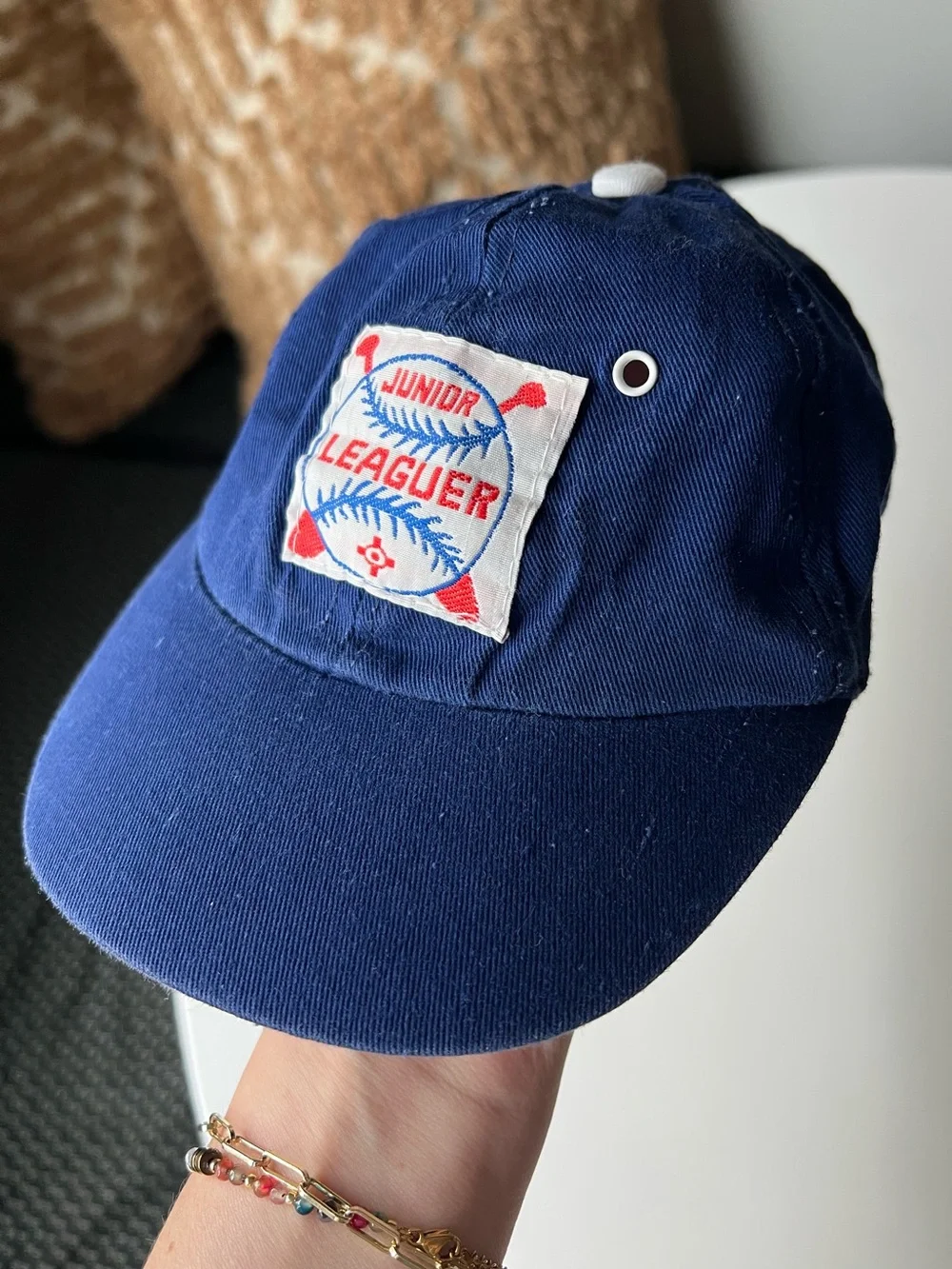 Vintage 80s/90s Junior Leaguer Baseball infant hat A.B.G. for Kids